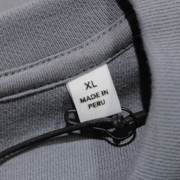 Orchard & Broome NWT Allen Crew Neck Sweatshirt Size XL Cloud Gray Cotton Blend